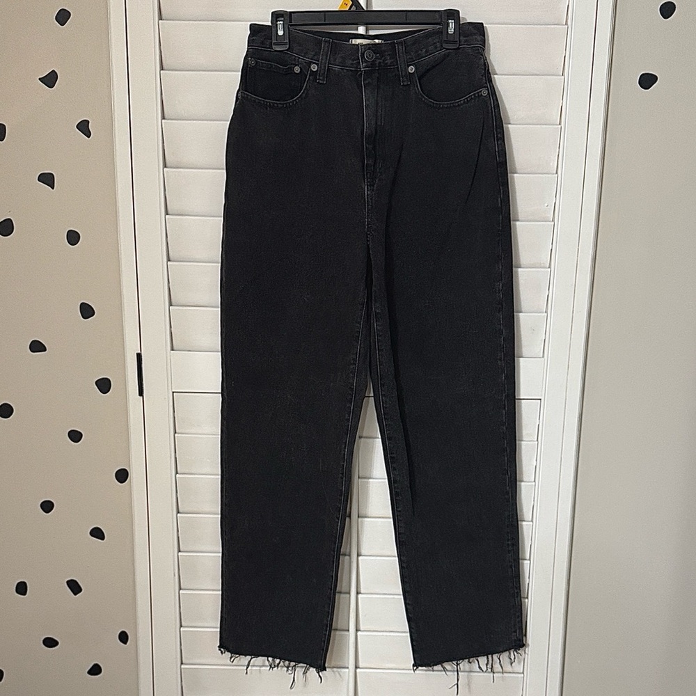 Madewell Women's Baggy Straight Leg Jeans - Grey|Black